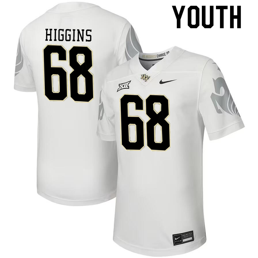 Youth #68 Ethan Higgins UCF Knights Big 12 Conference College Football Jerseys Stitched-Black